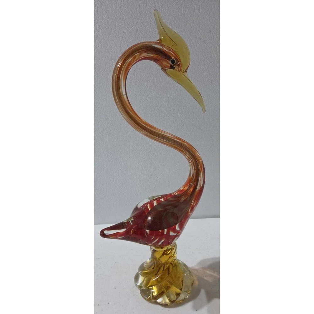 Large Hand Made Jico Bird Murano Glass 15.5